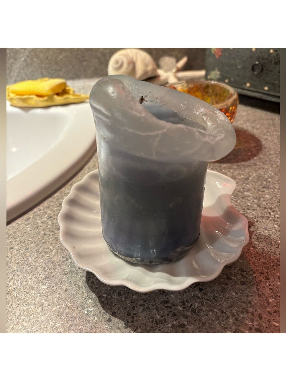 CERAMIC Clam Shell Bowl Set of 3 Fancy Ocean Inspired Beach Dinner Party Seafood - Picture 10 of 12